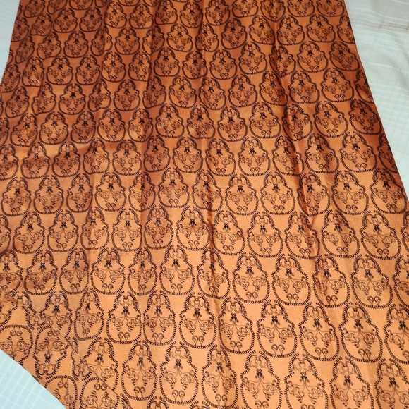 THOMAS WYLDE Orange,black Silk Skull Print Scarf - Picture 9 of 14